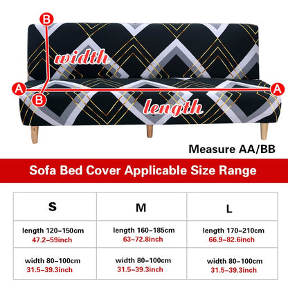 Spandex Sofa Bed Cover Without Armrest Folding Sofa Cover Elastic Couch Cover Sofa Slipcovers for Living Room Modern Home Decor