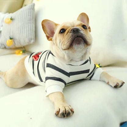 Pet Dog Clothes Striped Hoodie French Bulldog Hoodies Teddy Bichon Puppy Clothes Dog Supplies Clothes For Small Dogs Pet Clothes