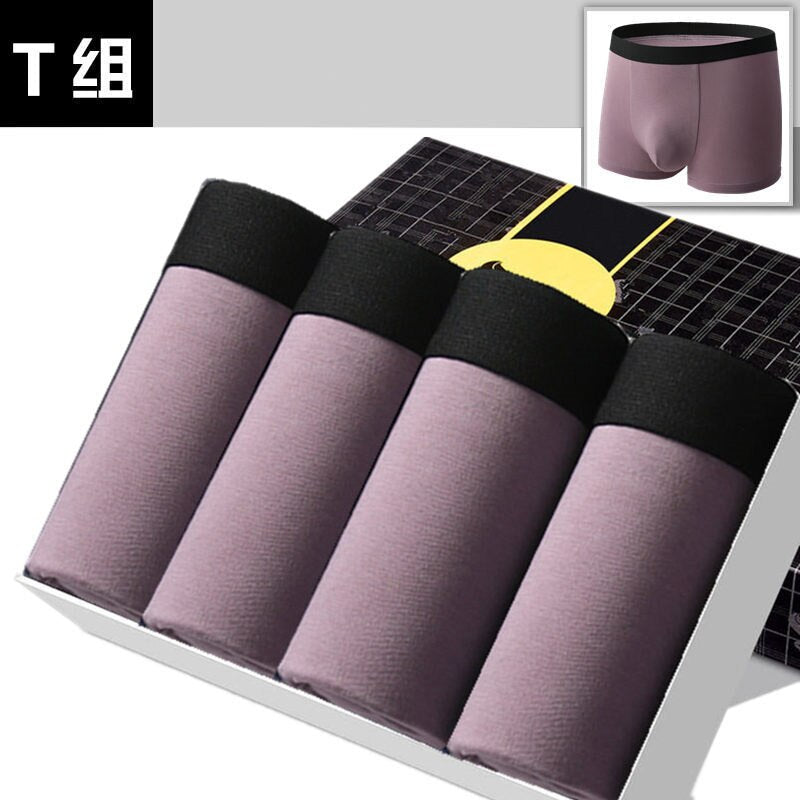 4pcs/Lot Men&#39;s Panties Underpants Cueca Boxers Underwear Cotton Thermal for Man Breathable Homme Sexy Soft Male Shorts