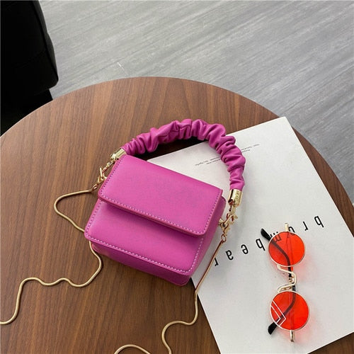 MINI PU Leather Shoulder Bags For Women 2022 Chain Design Luxury Hand Bag Female Travel Bags And Purses Sac A Main Femme