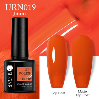 UR SUGAR 7.5ml Autumn Red Series Nail Gel Polish Gel Paint Nail Art Semi Permanent Nail Art Manicure Soak Off LED UV Nail Gel