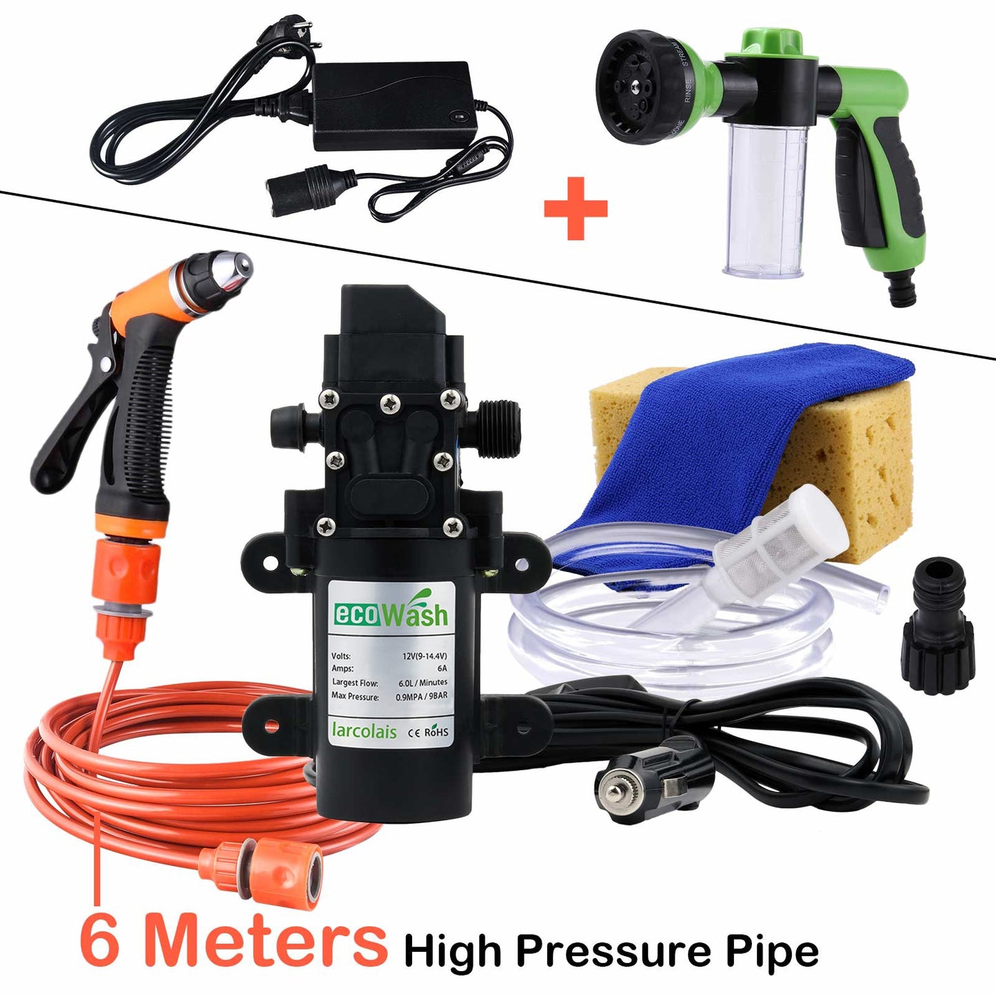 Car Wash 12V Washer Car Gun Pump High Pressure Cleaner Car Care Portable Washing Machine Electric Cleaning Auto Device