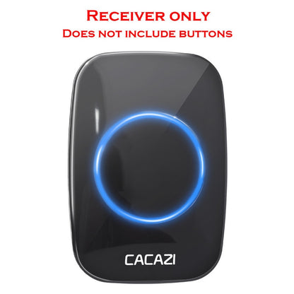 CACAZI 60 Chime 110DB 300M Wireless Doorbell Waterproof Remote EU AU UK US Plug Smart Door Bell Battery 1 Button 1 2 3 Receiver