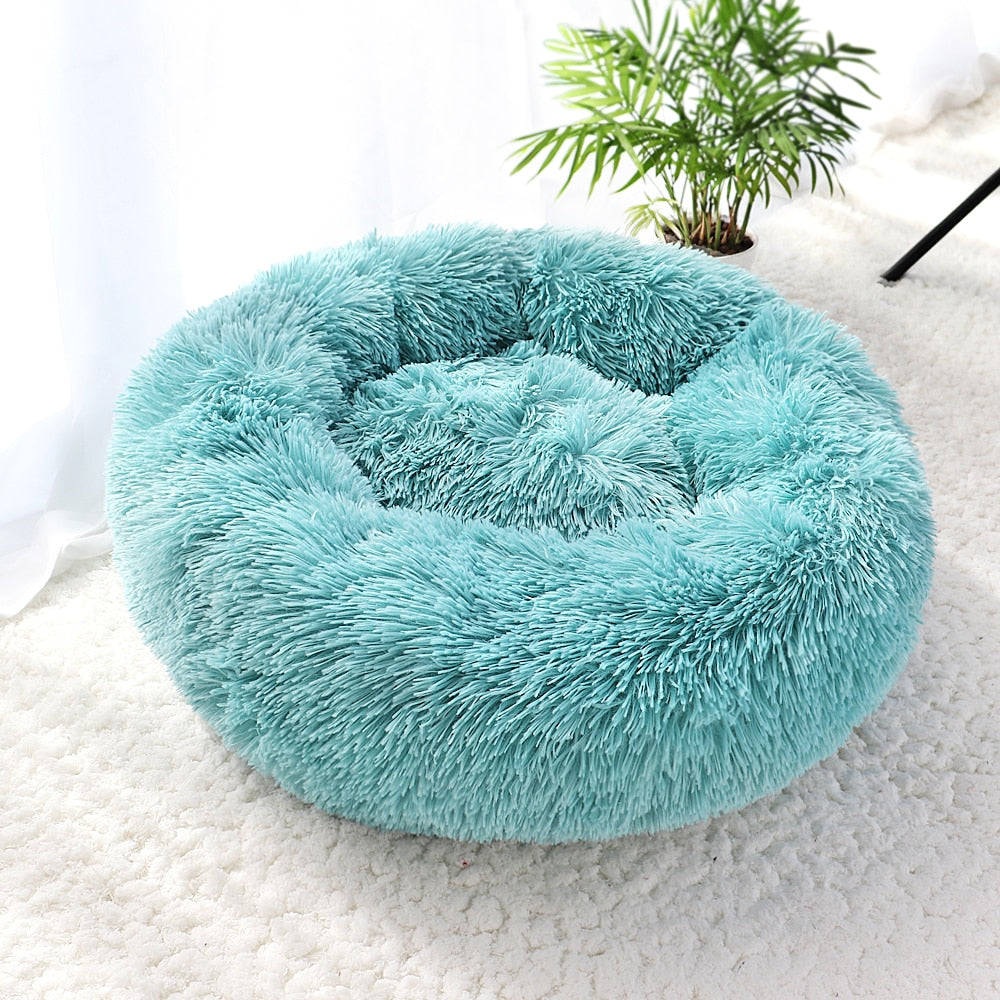 Super Soft Cat Bed House Warm Winter Cat Puppy Sleeping Beds Nest Long Plush Kitten Round Sofa Small Dogs Cat Kennel Anti Slip