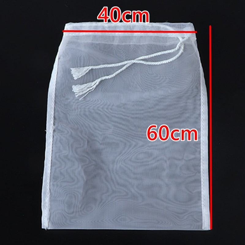 Soy Milk Wine Filter Bag Nut Milk Bag Tea Coffee Oil Yogurt Filter Net Mesh Kitchen Food Reusable Nylon Filter Bags Strainer