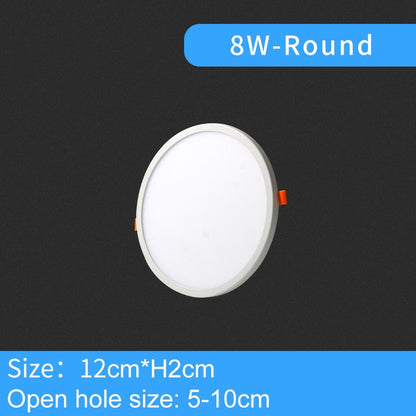 LED Panel Light Ultra thin Recessed Downlights 6W 8W 15W 20W 220V 230V Round Square Ceiling Panel lamp