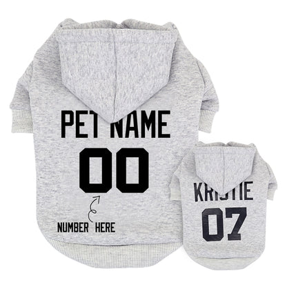 Custom Dog Hoodies Large Dog Clothes Personalized Pet Name Clothing French Bulldog Clothes for Small Medium Large Dogs XS-6XL