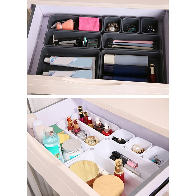 8pcs Home Drawer Organizer Box Trays Storage Box Office Storage Kitchen Bathroom Closet Jewelry Makeup Desk Box Organization