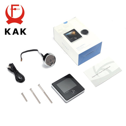 KAK 2.8&quot; LCD Screen Electronic Door Viewer Bell IR Night Door Camera Photo Recording Digital Door Viewer Smart Peephole Doorbell