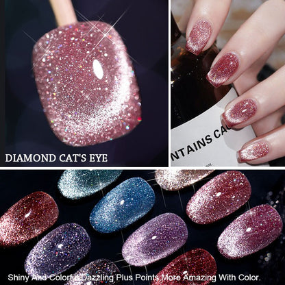 Shiny Cat Eye Gel Polish Magnet Reflective Manicure Semi Permanent Paints Varnish Hybrid Colored Glitter Uv Nail Art Glitter