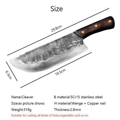 Forging Japanese Full Tang Handle Knife Handmade Steel Kitchen Boning Knives Chef Slicing Knife Santoku Cleaver Cutter