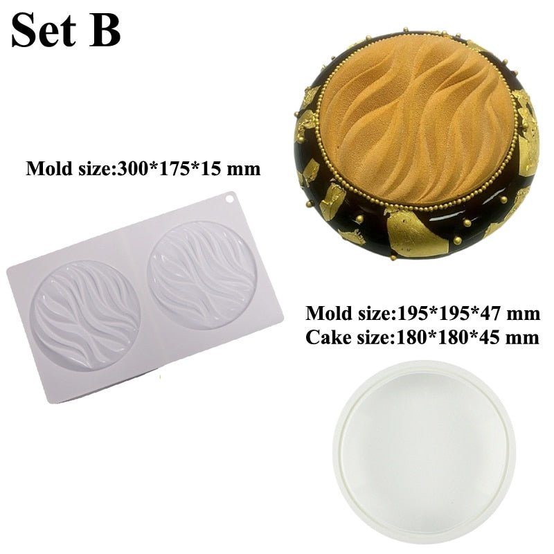 SHENHONG Non-Stick Silicone Cake Molds Mousse Bakeware Set Party Dessert Baking Moulds Pastry Decorating Tools Kitchen Utensil
