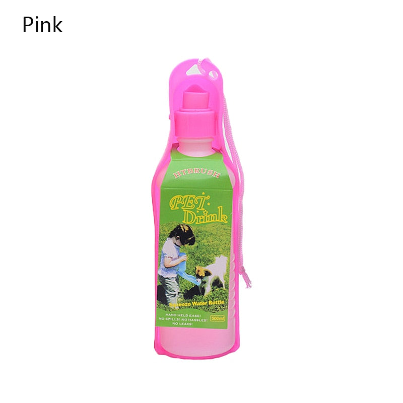 250ml Creative Pet Dog Drink Water Bottle Plastic Portable Water Bottle Pets Outdoor Travel Drinking Water Feeder Bowl