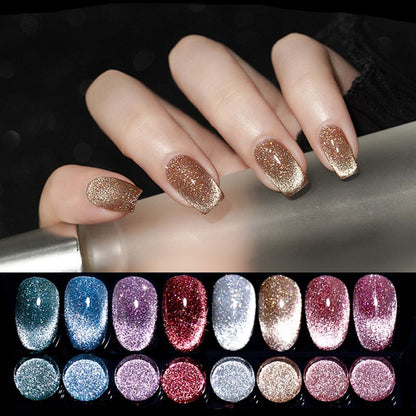 Shiny Cat Eye Gel Polish Magnet Reflective Manicure Semi Permanent Paints Varnish Hybrid Colored Glitter Uv Nail Art Glitter