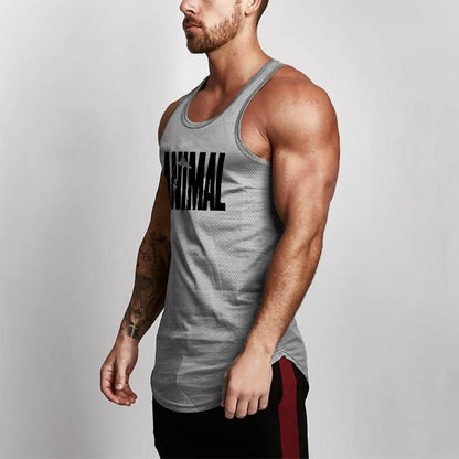 Summer Brand Fitness Tank Top Men Bodybuilding 2021 Gyms Clothing Fitness Men Shirt slim fit Vests Mesh Singlets Muscle Tops