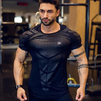 2023 New large-type Men Compression T-shirt men Sporting Skinny Tee Shirt Male Gyms Running T-shirt Fitness Sports men t-shirts