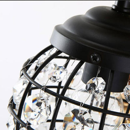 Nordic Crystal Wall Lamps Deer Head Lamp Bedroom Dining Room Bar Cafe Light Home Vintage Decoration Wall Light Free Shipping