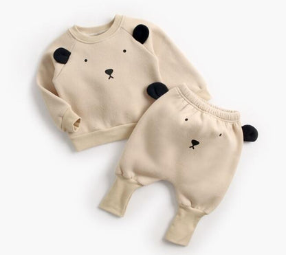 Baby Suit Autumn Winter Baby Boy Cartoon Cute Clothing Pullover Sweatshirt Top + Pant Clothes Set Baby Toddler Girl Outfit Suit