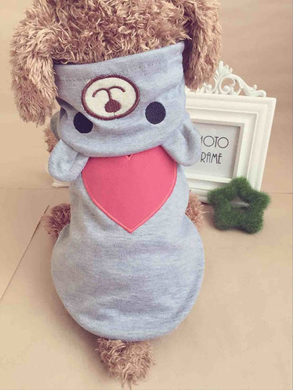 Pet Dog Clothes For Small Dog Cotton Clothing Coat Hoodies for Chihuahua Pets Dogs Winter Clothes Pajamas Love Bear Costume