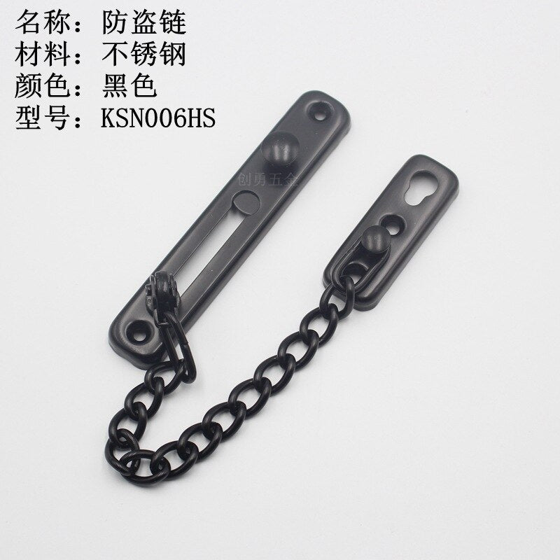 Thickening Anti-theft Sliding Door Lock Chain Safety Door Bolt Hotel Office Security Chain Gate Cabinet Latches Decorative Hardw