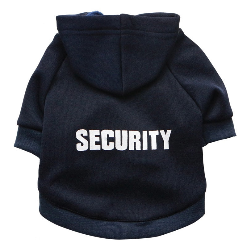 Security Dog Clothes Small Dog Hoodie Coat Chihuahua Dog Sweatshirt French Bulldog Warm Puppy Clothes Hoodie For Dog XS-L