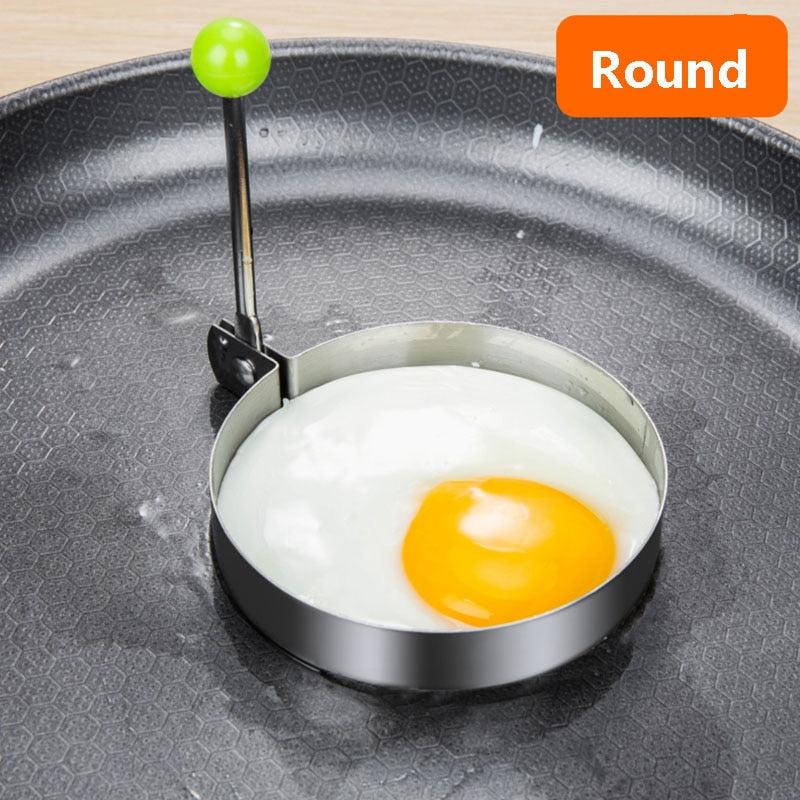 Stainless Steel 5Style Fried Egg Pancake Shaper Omelette Mold Mould Frying Egg Cooking Tools Kitchen Accessories Gadget Rings