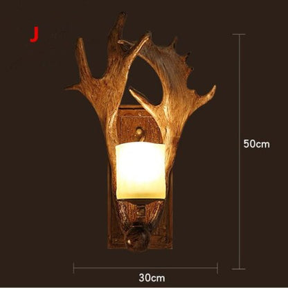 Nordic Crystal Wall Lamps Deer Head Lamp Bedroom Dining Room Bar Cafe Light Home Vintage Decoration Wall Light Free Shipping