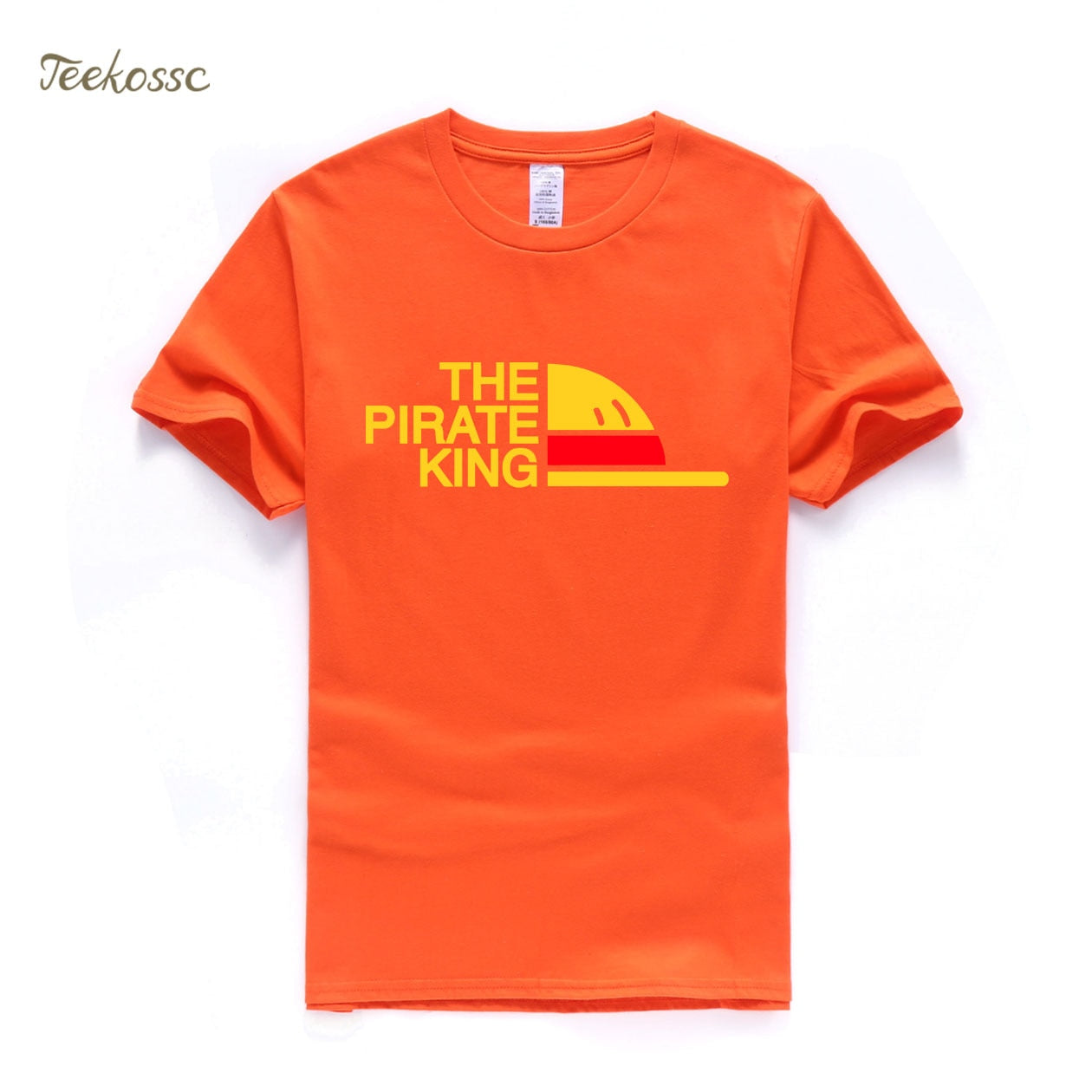 New Brand  T-Shirt Men The Pirate King T Shirt Mens Luffy Tshirt Summer Tees Japanese Anime Cotton Short Sleeve Men&#39;s