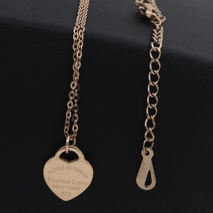 Fashion Luxury Famous Brand Necklace Women paragraph clavicle  Necklace Gold Color Peach Heart Pendant Necklace Fine Jewelry