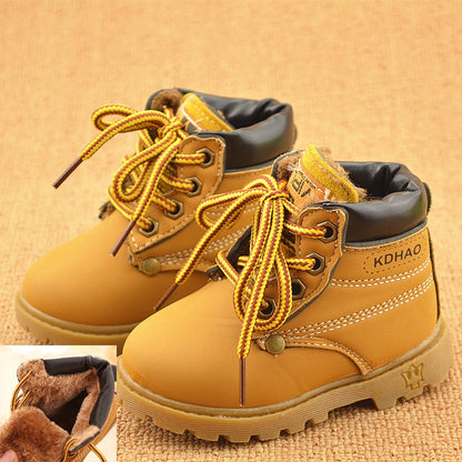 Autumn Winter Baby Boots Toddler Fashion Boots Kids Shoes Boys Girls Snow Boots Girls Boys Plush Fashion Boots Shoes Size 21-30