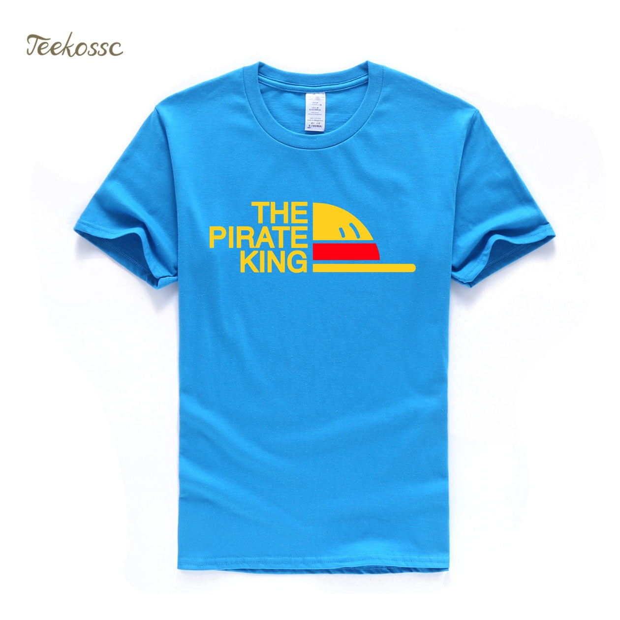 New Brand  T-Shirt Men The Pirate King T Shirt Mens Luffy Tshirt Summer Tees Japanese Anime Cotton Short Sleeve Men&#39;s