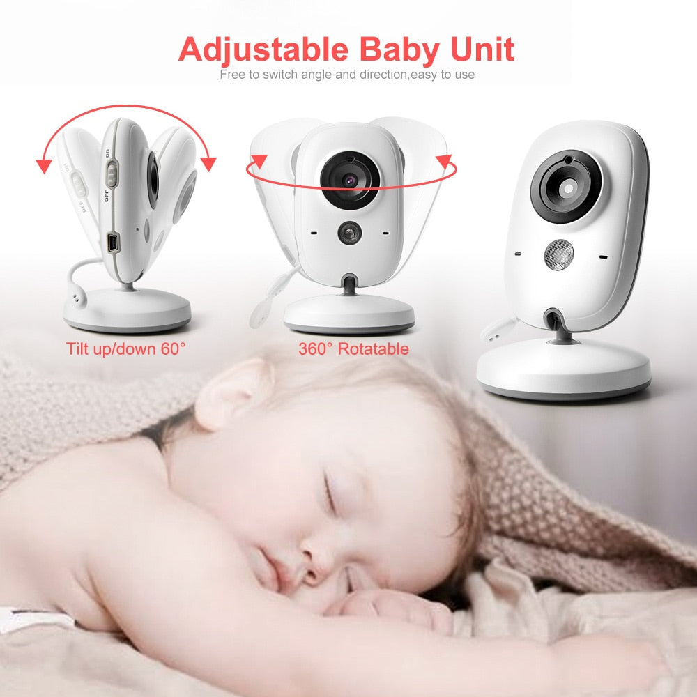 VB603 Video Baby Monitor 2.4G Wireless With 3.2 Inches LCD 2 Way Audio Talk Night Vision Surveillance Security Camera Babysitter