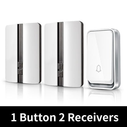 VeryHome Wireless Doorbell Waterproof Self-powered Button Smart Door Bell Sets Home Welcome Outdoor House Chimes  Receiver