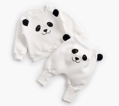 Baby Suit Autumn Winter Baby Boy Cartoon Cute Clothing Pullover Sweatshirt Top + Pant Clothes Set Baby Toddler Girl Outfit Suit