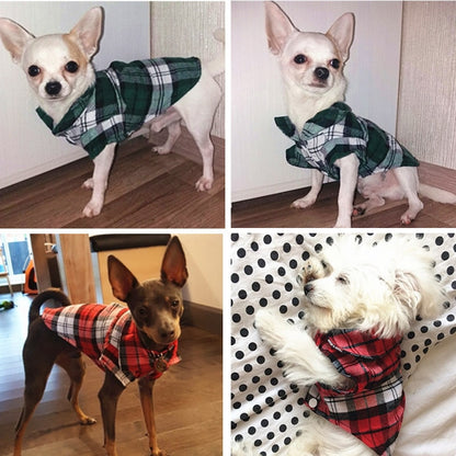 Pet Dog Clothes for Dog Soft Summer Plaid Dog Vest Clothes For Small Dogs Chihuahua Cotton Puppy Shirts T shirt Cat Vests