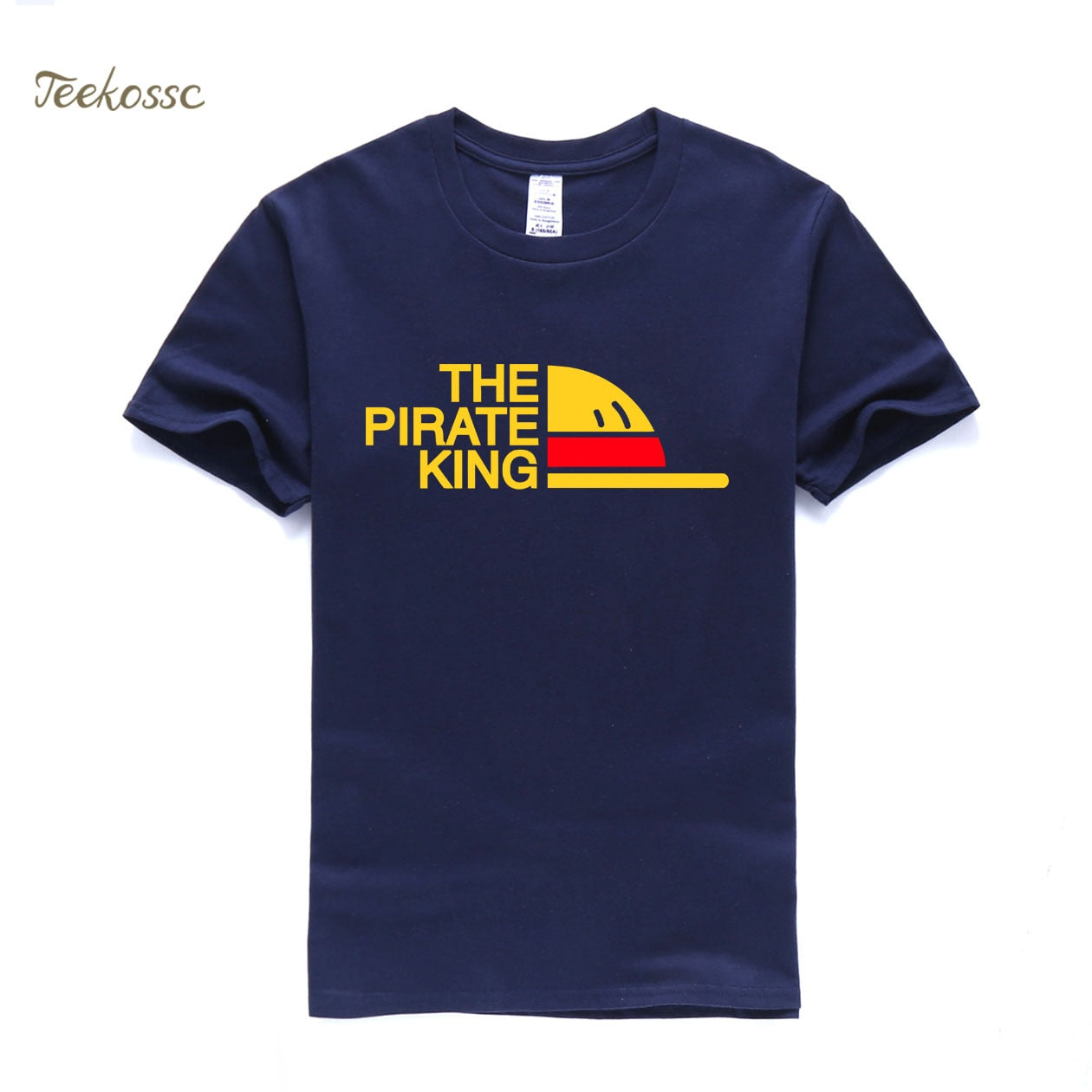 New Brand  T-Shirt Men The Pirate King T Shirt Mens Luffy Tshirt Summer Tees Japanese Anime Cotton Short Sleeve Men&#39;s