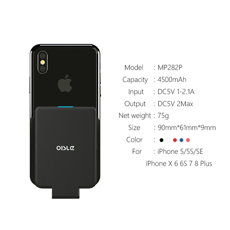 OISLE Personality Battery Charger Mini Slim Power Bank For iPhone 13 12 11 X XS 6 6s 7 8 Plus External Battery Charger PoverBank
