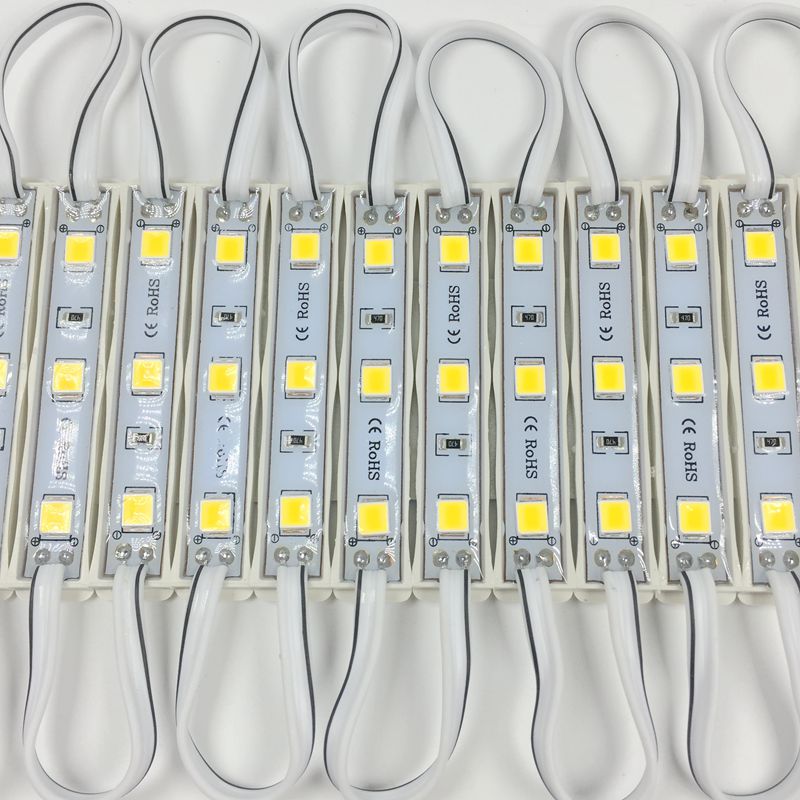 10PCS/Lot LED Module 5054 3 LED DC12V Waterproof Advertisement Design LED Modules White Color Super Bright Lighting