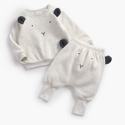 Baby Suit Autumn Winter Baby Boy Cartoon Cute Clothing Pullover Sweatshirt Top + Pant Clothes Set Baby Toddler Girl Outfit Suit