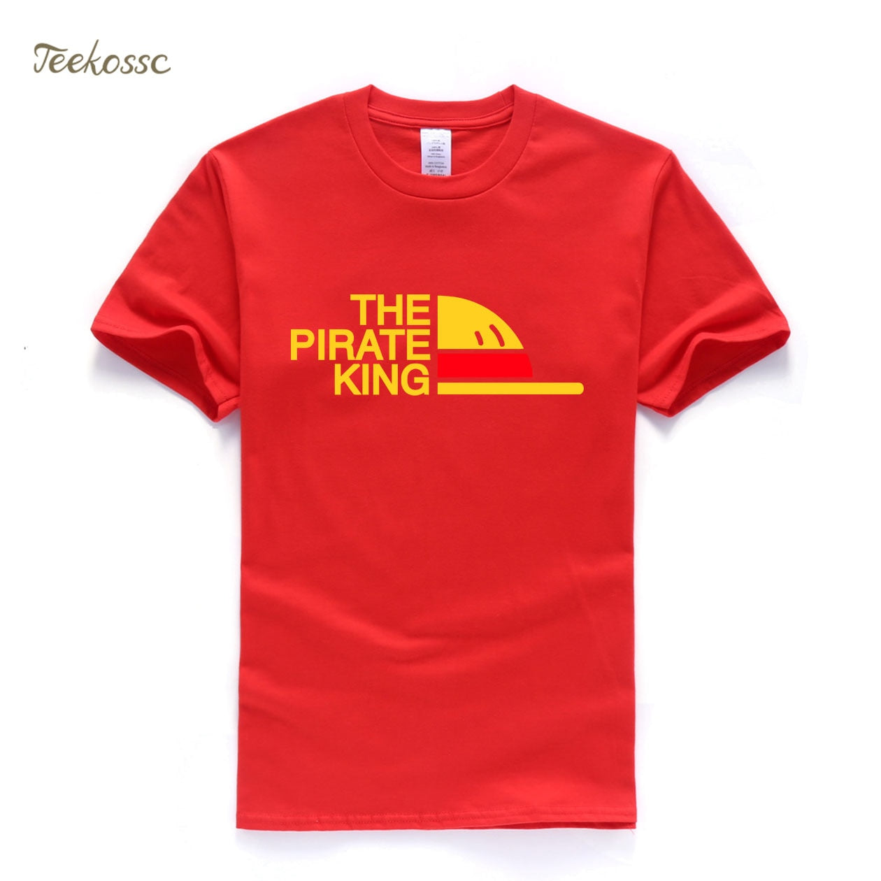 New Brand  T-Shirt Men The Pirate King T Shirt Mens Luffy Tshirt Summer Tees Japanese Anime Cotton Short Sleeve Men&#39;s