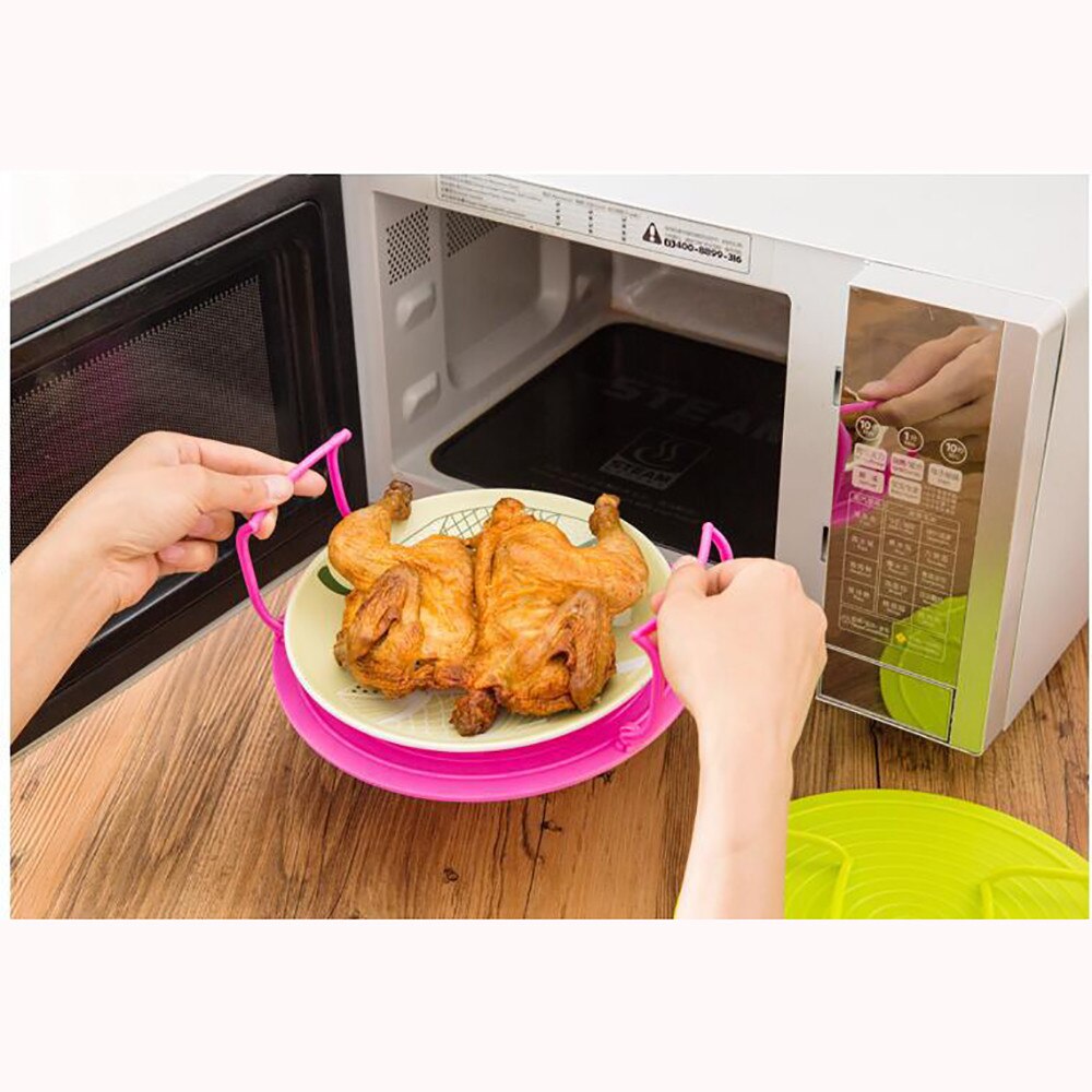 1PC Multifunctional Kitchen Microwave Oven Shelf Heating Layered Steaming Rack Food Tray Rack Holder Organizer Tool Accessory