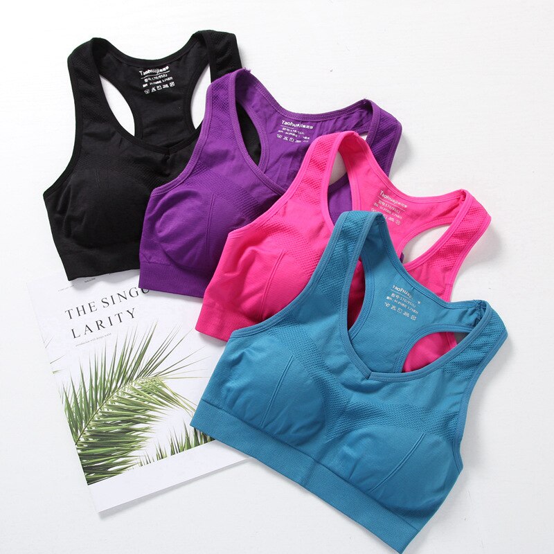 Women Sports Bra Top Push Up Fitness Yoga Bra Underwear Sport Tops For Women Breathable Running Vest Gym Wear Bh