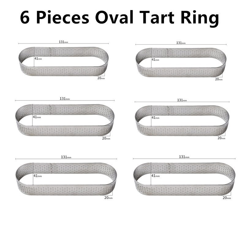 SHENHONG 8 Holes Oval Tart Decoration Dessert Silicone Pastry Cake Mold For Baking Tartlet Mould Mousse Chocolate Pan