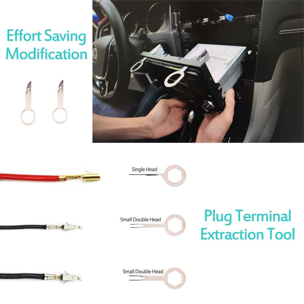 Car Audio Repair Tools Trim Removal Tool Car Panel Door Audio Trim Removal Tool Kit Auto Clip Pliers Fastener Remover Tool Set