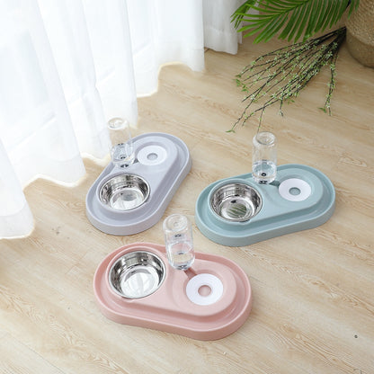 HOOPET Automatic Feeding Bowl For Cat Pet Water Feeder Kitten Drinking Fountain Food Dish Pet Goods Save Food Dog Bowl Suppliers