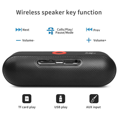 NBY S18 Portable Bluetooth Speaker with Dual Driver Loudspeaker,12 Hours Playtime,HD Audio Subwoofer Wireless Speakers with Mic