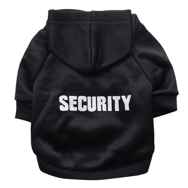 Security Dog Clothes Small Dog Hoodie Coat Chihuahua Dog Sweatshirt French Bulldog Warm Puppy Clothes Hoodie For Dog XS-L