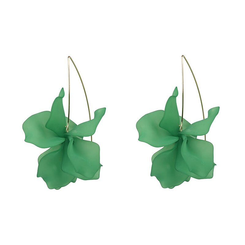 JURAN New Long Dangle Resin Green Leaves Earrings Party Jewelry Accessories Handmade Fashion Acrylic Earrings for Women 2023