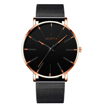 2023 Minimalist Men&#39;s Fashion Ultra Thin Watches Simple Men Business Stainless Steel Mesh Belt Quartz Watch relogio masculino