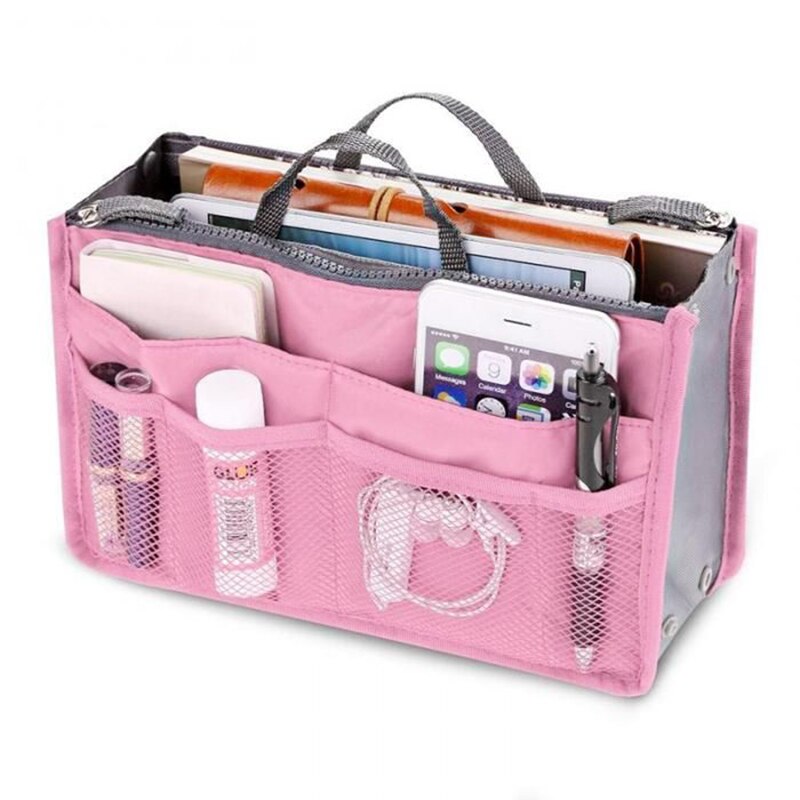 Geestock Women Handbags Organizer Storage Bags Nylon Travel  Hand bag Phone Purse Totes Ladies Makeup Cosmetic Bag
